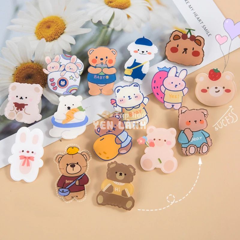 Ghim Cài Balo, Ghim Cài Quần Áo, Huy Hiệu Cài Balo Anime Cute, Ghim Pin Cài Cặp Nhân Vật BEAR đồ 1k free ship