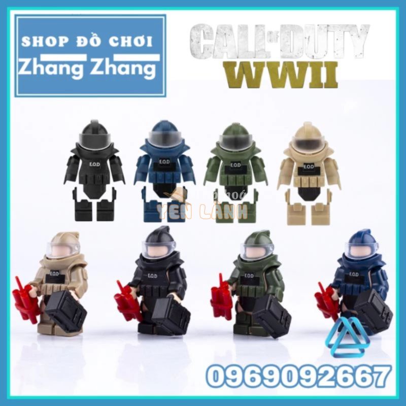 Đồ chơi xếp hình bộ quần áo giáp rà phá bom của đặc nhiệm Swat Minifigures EOD