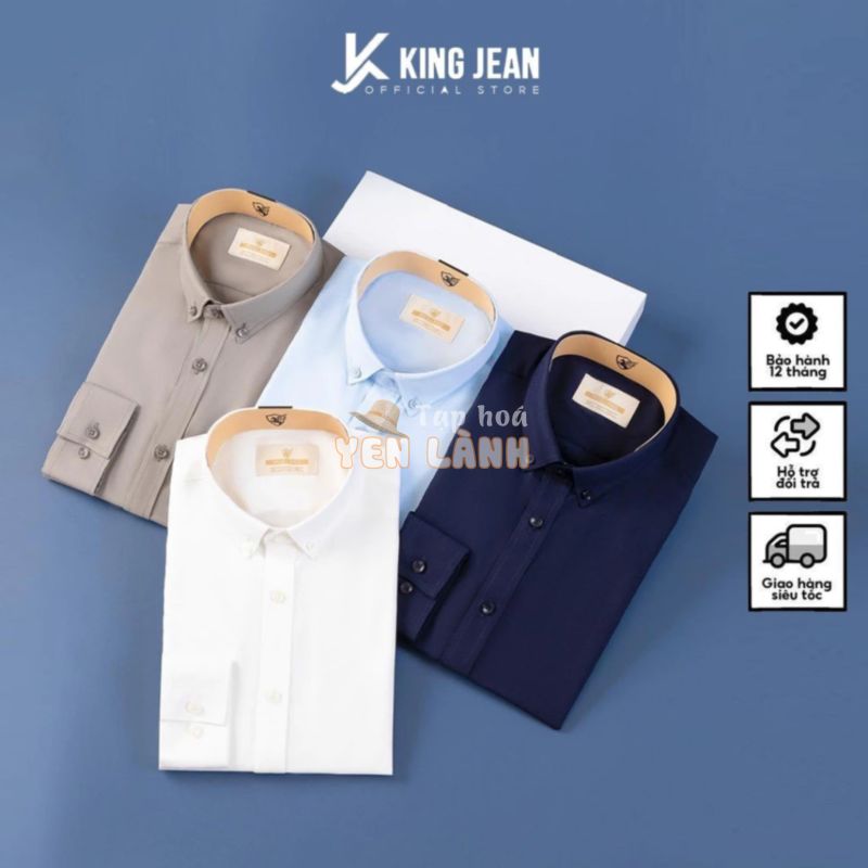 Áo Sơ Mi Dài Tay Gấp Hộp Vải Bamboo Sợi Tre Tự Nhiên, Thoáng Khí, Chống Nhăn Tốt, Form Slimfit KJ-Vua Quần Jeans