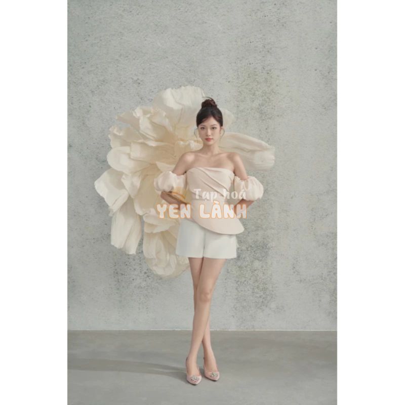 JODY TOP – PEARL SHORT ❤️ Áo tay phồng – quần trắng