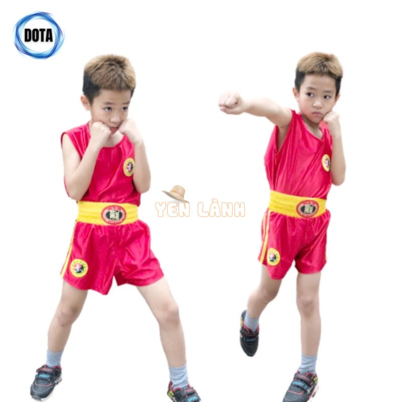 Bộ quần áo tập võ, đồ tập wushu tán thủ, muay thái, kickboxing DOTA thoáng khí thấm mồ hôi tốt.