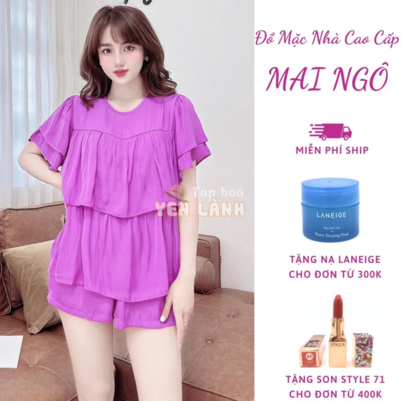 Đồ Bộ Đùi Big Size  Mặc Ở Nhà Nữ Chất Lụa/Lanh/Tole – Bộ Quần Áo Ngủ Nữ Tay Ngắn Thiết Kế 2 Tầng  -Mặc Mùa Hè, Bảng Màu