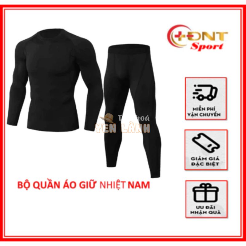 Bộ quần áo giữ nhiệt nam, Quần áo tập gym nam. áo lót body + quần pro combat cao cấp