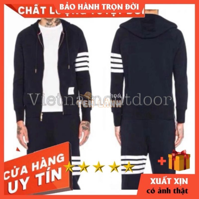 Set đồ bộ quần dài áo khoác nam hiệu T.B [Chính hãng] BẢO HÀNH TRỌN ĐỜI