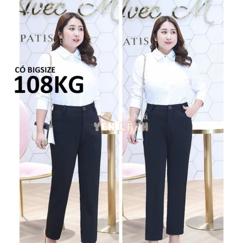 QUẦN Tây NỮ BIG SIZE 2 LY, QUẦN BAGGY NỮ BIGSIZE, SIZE LỚN, SIZE ĐẠI SIZE TO 108KG