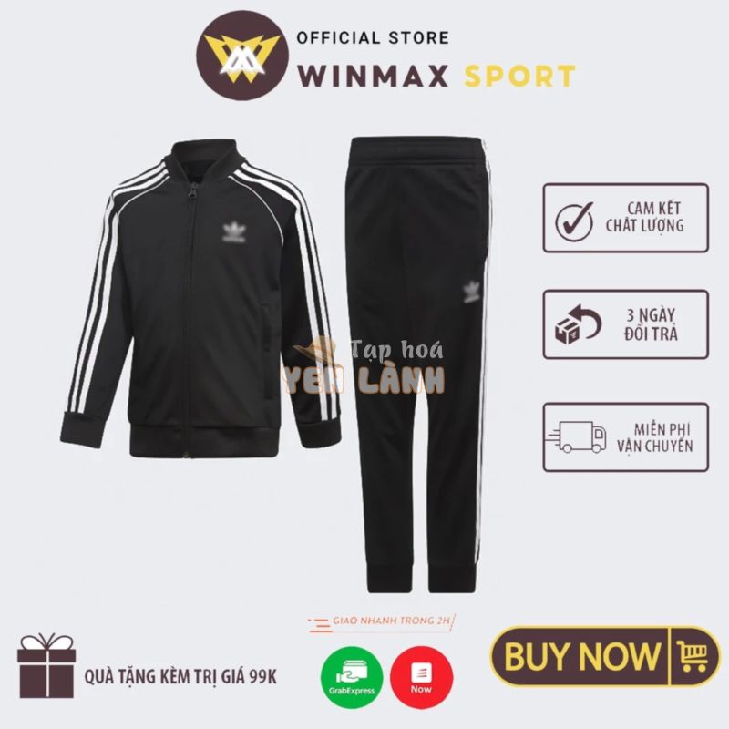 Bộ Quần Áo Thể Thao Nam Thu Đông, Bộ Quần Áo 3 Sọc Nam Nữ Unisex DAS Chất Vải Poly Cao Cấp Lót Nhung, WinMax Sport