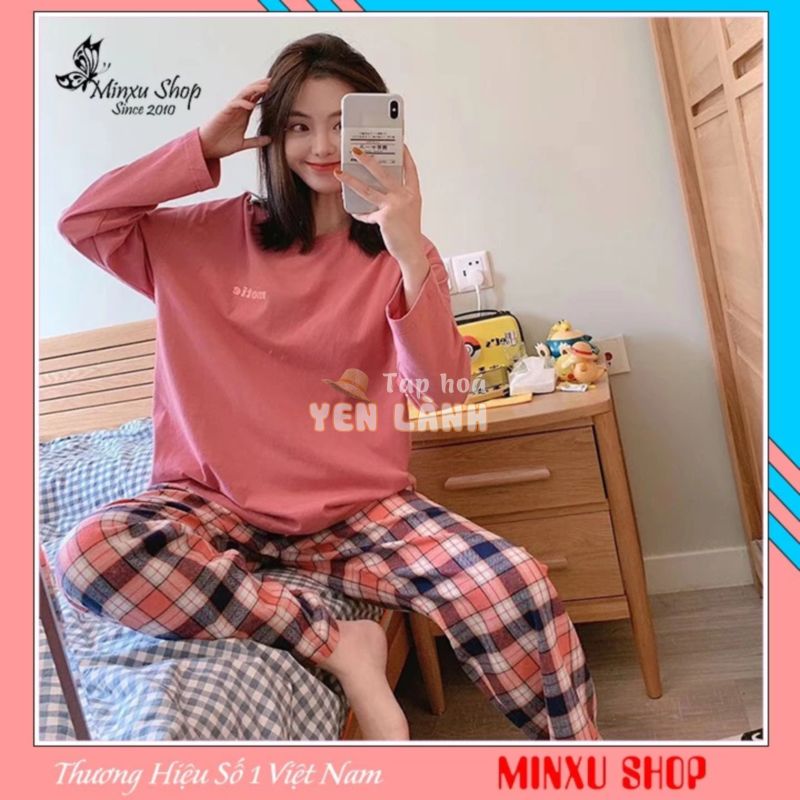 Bộ Mặc Nhà Dài Tay, Bộ Ngủ Thu Đông Chất Cotton – Mềm Mịn, Ấm Áp – Siêu Hót – Xinh Xẵn – Trẻ Trung