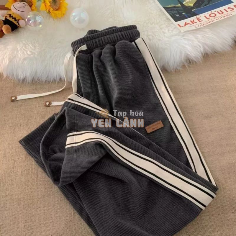 【S-3XL】Quần ống rộng nam sọc simple quần nhung retro unisex hàn quốc phong cách quần jogger ống rộng quần baggy kaki nam thời trangquần jogger nữ quần âu nam cao cấp