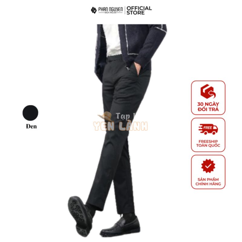 Quần âu công sở nam cao cấp Phan Nguyễn, form slim fit tôn dáng, chất liệu mềm mại thoáng mát, thiết kế lịch lãm QVL.680