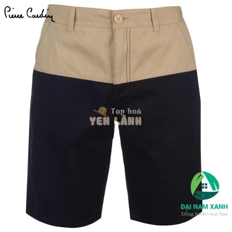 Quần short nam Pierre Cardin Chino (màu Stone/Navy) – Hàng size châu Âu