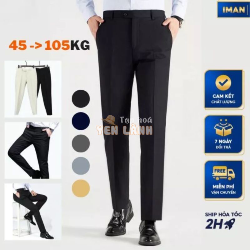 [TRỢ GIÁ BỞI SHOPEE] Quần Tây Nam Công Sở iMan Store [Cao Cấp], Quần Âu Nam Hàn Quốc Vải Chéo 79 Co Dãn, Chống Nhăn Xù