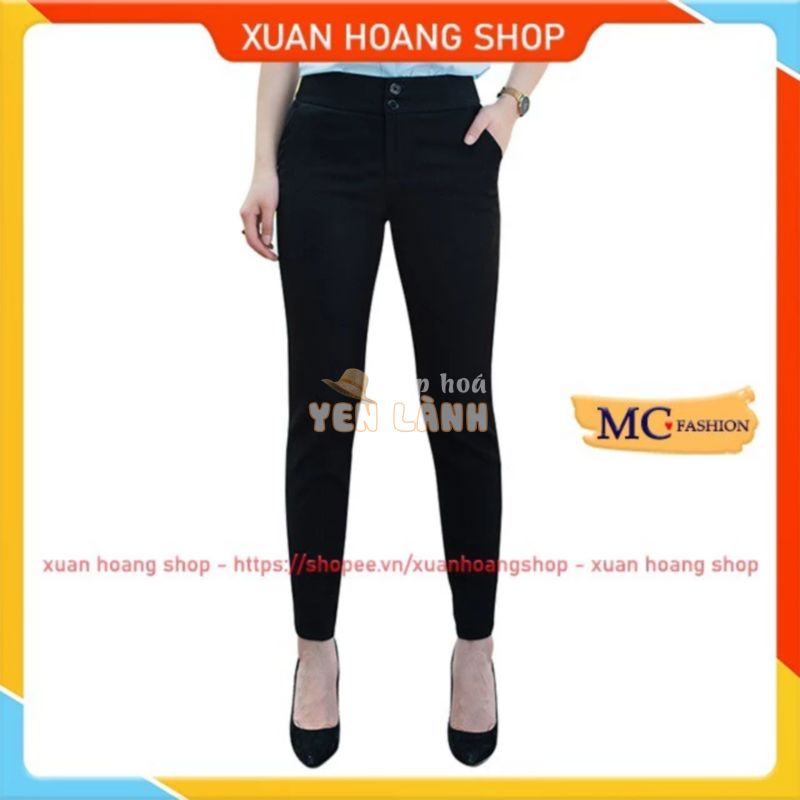 Quần Tây Nữ Lưng Cao Công Sở Âu Đẹp Mc Fashion, Côn, Đen, Xanh Tím Than, Ghi Xám Tàn, Size Đủ, Chất Co Giãn Nhẹ Q0452