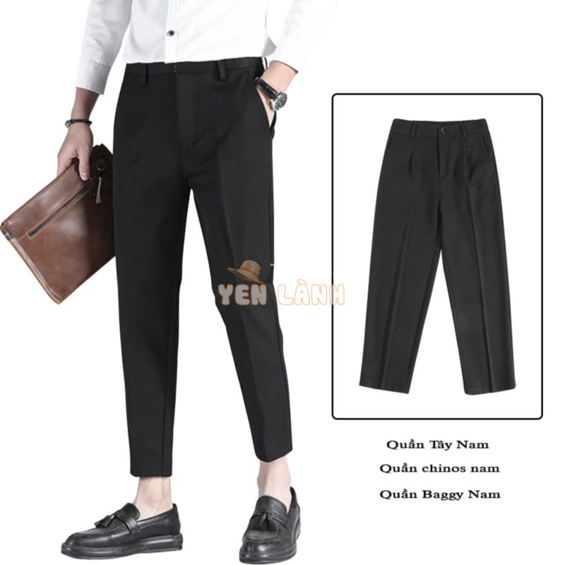 Quần Tây Âu Chinos Nam vải mềm Dáng Baggy Ống Suông Công Sở Hàn Quốc ZENKODLMEN JOGGER NAM 9000063C11