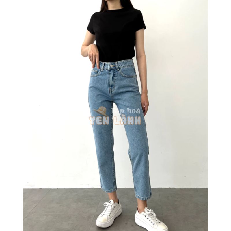 Quần Jeans Baggy Nữ REDE, Form Slim Fit, Lưng Cao, Ống Ôm Gọn Chân Tôn Dáng, Thanh Lịch, Nhiều Màu