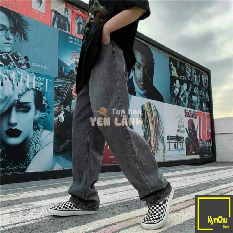 Quần baggy nam suông ống rộng Kymchu Unisex | Jean Bò Cao Cấp nam nữ mặc được | Denim giá tốt nhất Shopee VN