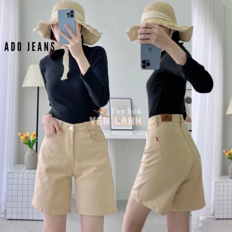 Quần short jean chất liệu vải cao cấp co giãn 4 chiều ADO JEANS có Bigsize XXL