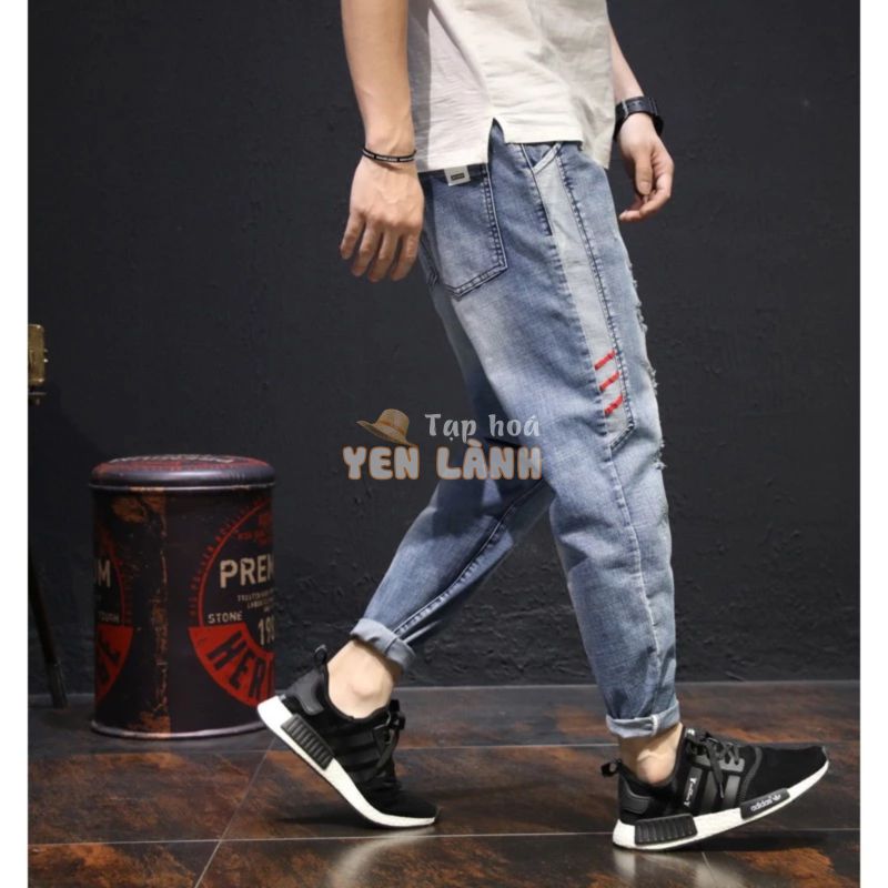 quần jeans nam harem nhật bản. quần jeans nam ống côn đáy thụng , quân hiphop nam