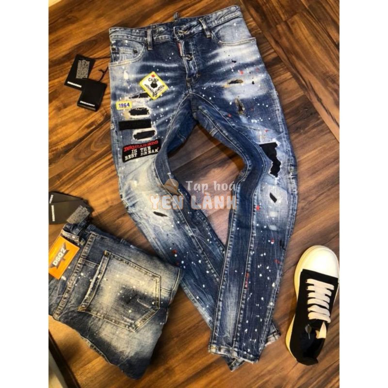 NEW [ HOT TREND 2020 ] Quần Jean rách vá siêu cấp Dsquared .