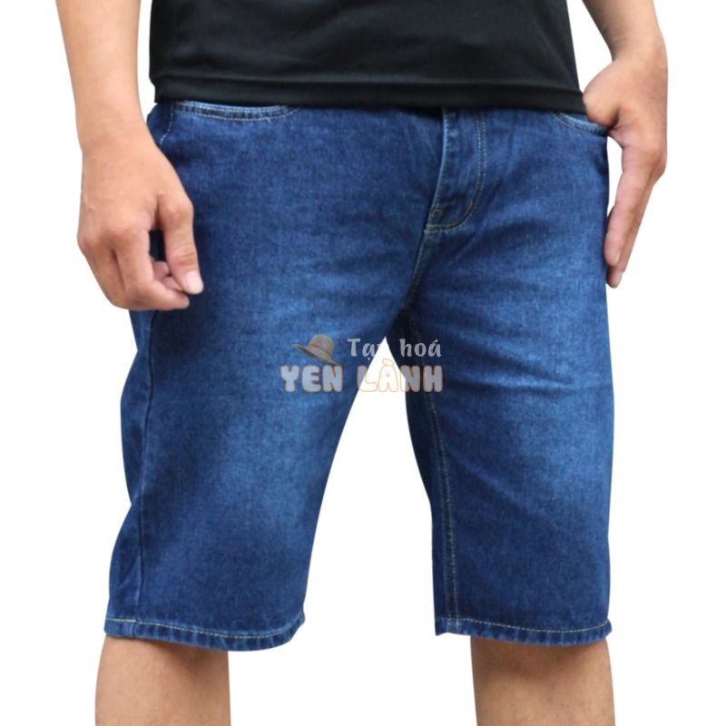 Quần Short Jean Nam Phom Xuông Thoitrang24h Wash Bạc Không Co Dãn Bền Màu Không Bị Ra Màu Khi Giặt Tẩy