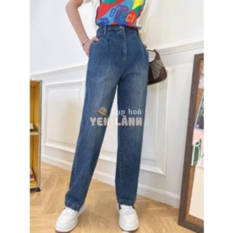 Quần jeans nữ thơi trang cao cấp thương hiệu Gucci thiết kế đơn giản, phong cách