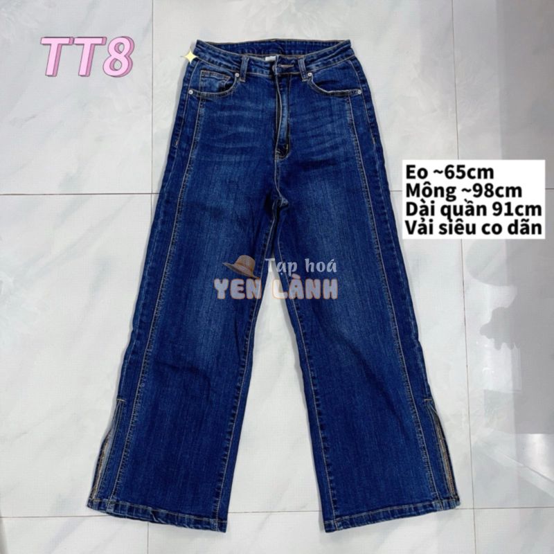 Quần jeans denim xẻ ống HNOSS