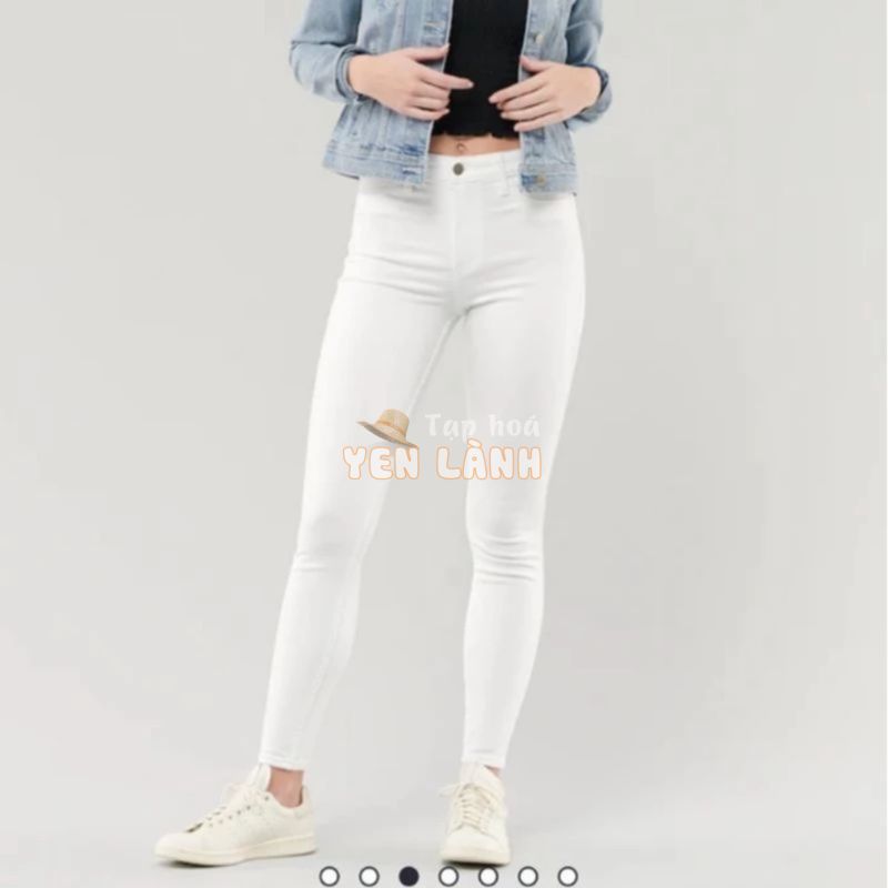 Quần jeans trắng xuất dư xịn HOLLISTER white jeans