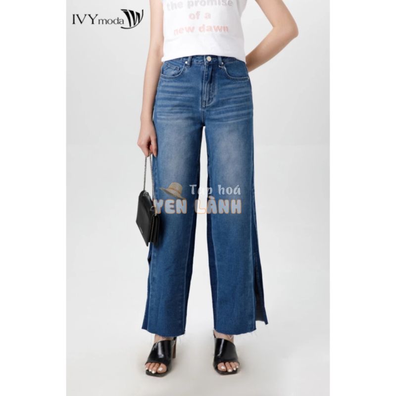 Quần jeans ống xẻ nữ IVY moda MS 25B8883