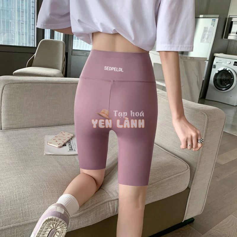 Quần cá mập năm điểm cho nữ mặc bên ngoài mùa hè mỏng cạp cao bụng nâng mông legging Barbie cưỡi ngựa quần đùi yoga liền