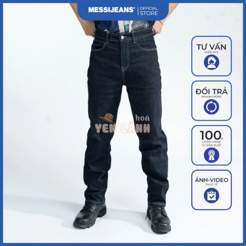 Quần jeans nam dài ống đứng classic lưng cao MESSIJEANS MJA0074-20