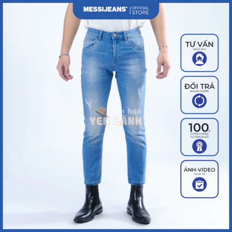 Quần jeans lửng nam ống ôm MESSIJEANS SJM1128-20