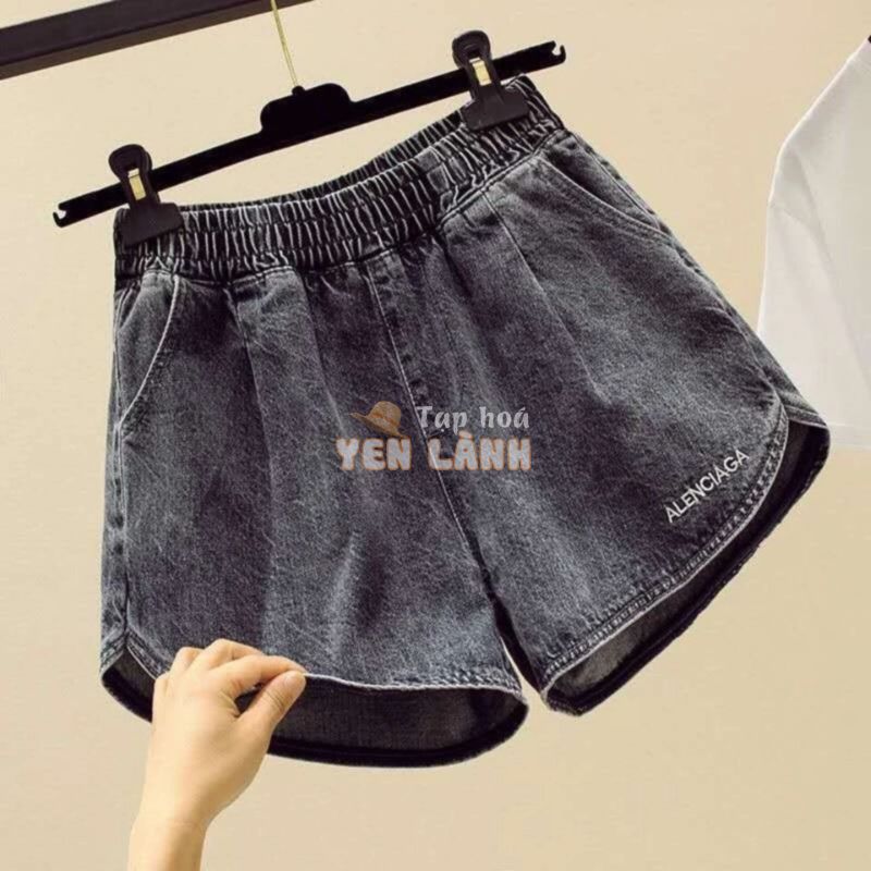 【35-87KG】Quần Short Jean Ngắn Lưng Thun Nữ Mùa Hè C9389