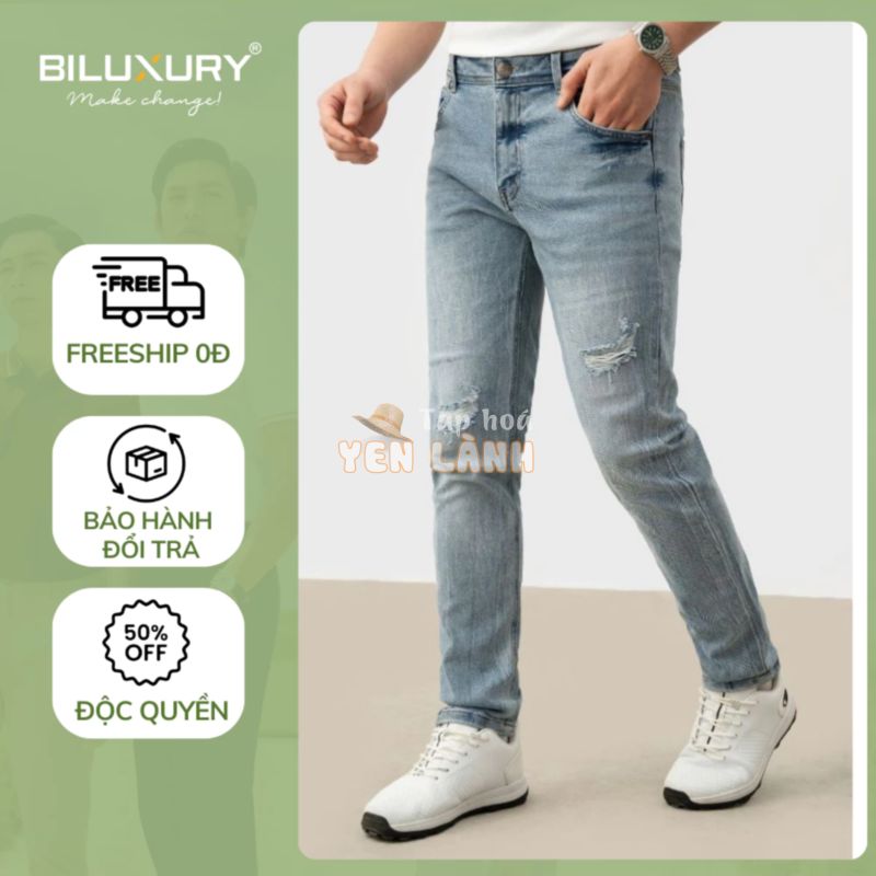 Quần Jean Nam Ống Đứng Biluxury, Quần Bò Nam Baggy co giãn 8QBDB004 – Thương Hiệu Thời Trang Nam Biluxury