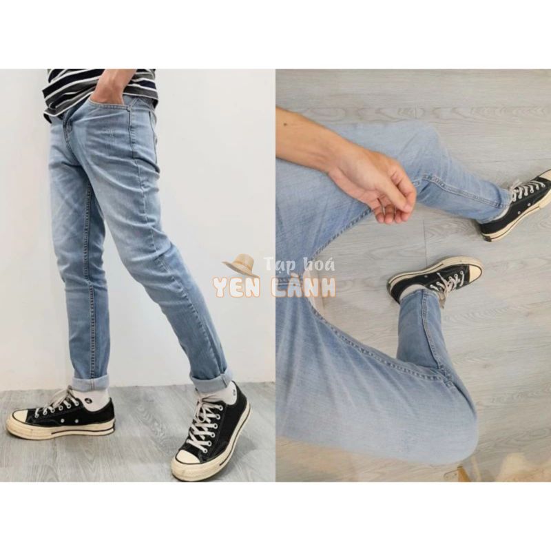 12.12 ĐỈNH CAO XẢ CANH SALE – Quần Jean Nam Xanh – Light Blue Jean Xịn . . . new . new : .