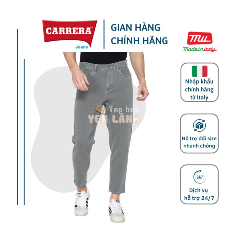 Quần Jean baggy Bò Nam Cao Cấp CARRERA JEANS Dáng Carrot Fit Cotton 5 Túi cổ điển – Nhập Khẩu Chính Hãng Từ Ý_7399302X