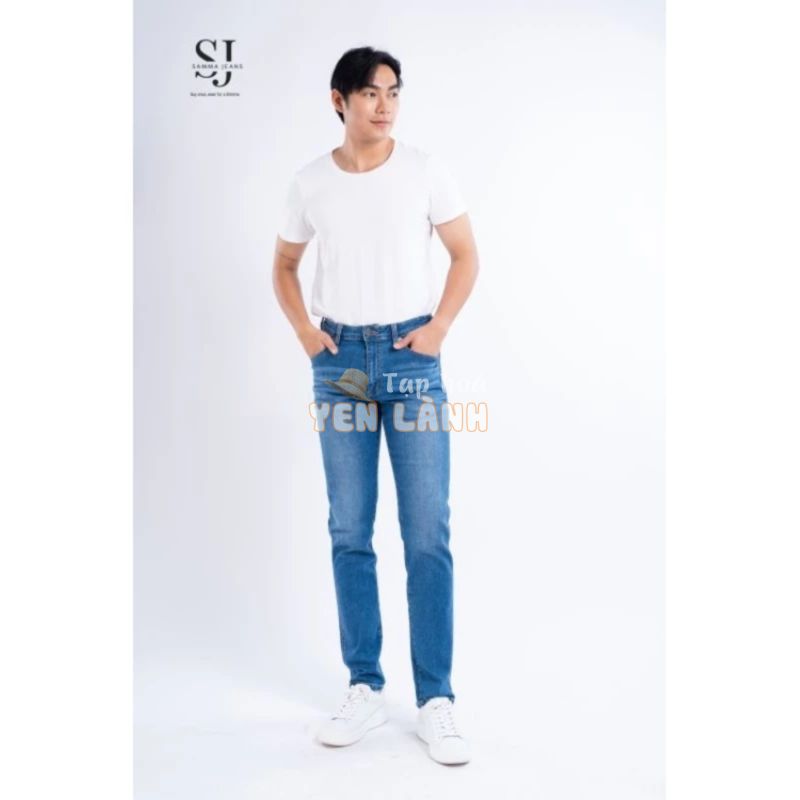 Quần Jean slim straight NAM Q10 màu xám Đen, Quần bò Nam Ôm Đứng, Chất vải co giãn Cao Cấp, Trẻ Trung | Samma Jeans