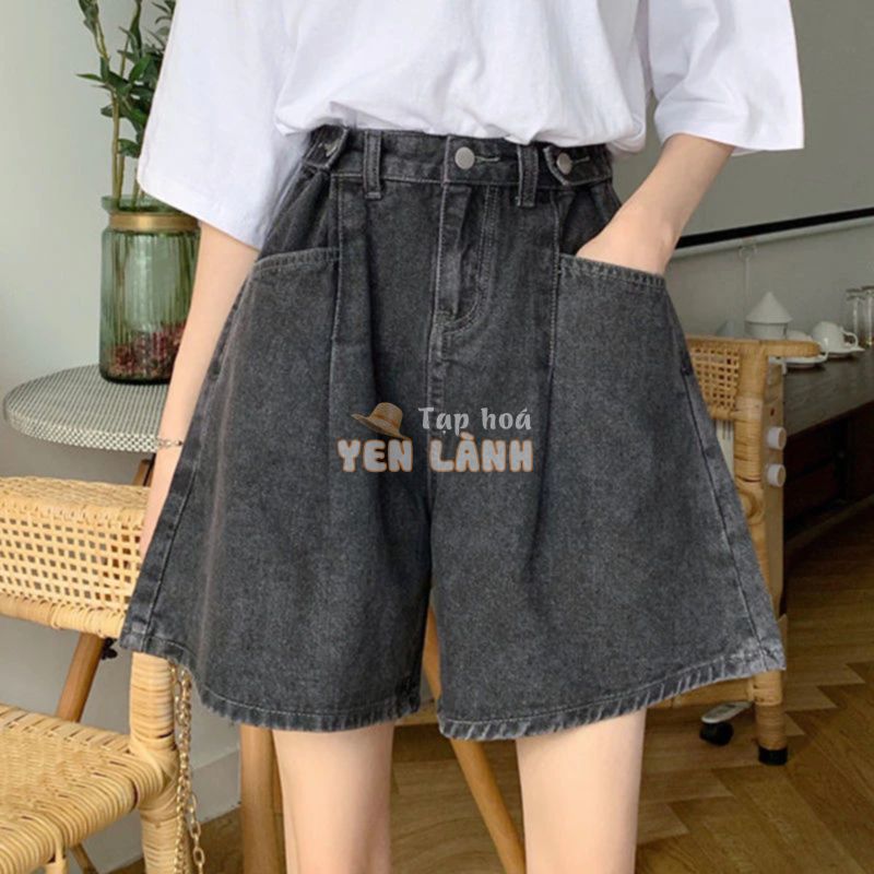 Qianqian Quần Áo Nữ QQ Khuyến Mãi Sản Phẩm Mới Fat Sister 2021 Quần Phong Cách Mới Size Lớn Quần Short Denim Ống Rộng Nữ Mùa Hè Eo Cao Phù Hợp Với Tất Cả Trận Đấu Mỏng Hơn Nhìn Rời Năm-Poin