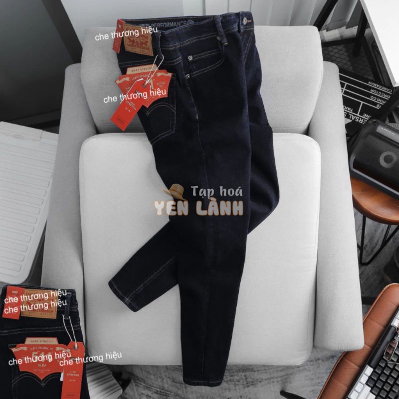 Quần Jean Nam LV 511 BASIC PREMIUM Màu Navy Form SlimFit Mềm Mịn Co Giãn Hàng Xuất Xịn Chính hãng cao cấp dolamen