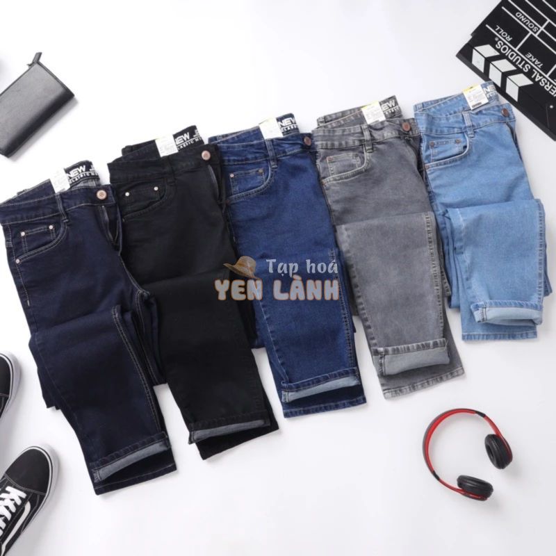 Quần Jean nam thun ống suông size từ nhỏ đến BIGSIZE < 120kg (size 28-44)