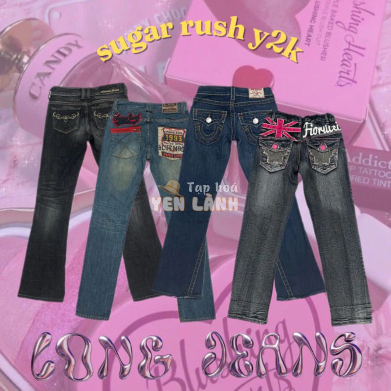 ‼️SALE‼️[Update 18/5] Y2K   LONG JEANS, flared: quần loe, xuông. CẠP THẤP, cao si,2hand Nam nữ Nhật Hàn Mỹ kaki nhung