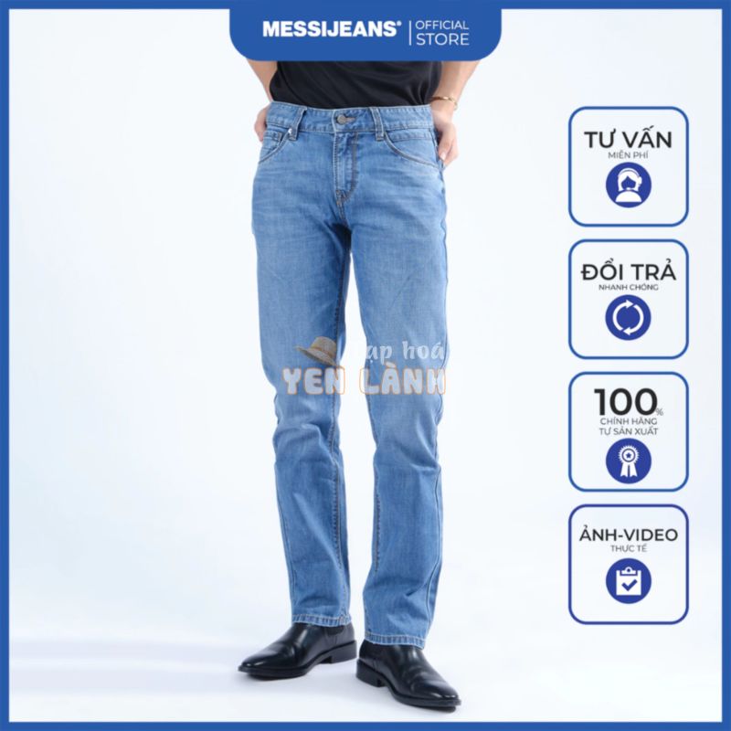 Quần nam dài jeans MESSIJEANS không co giãn MJE0051-75(Straight)