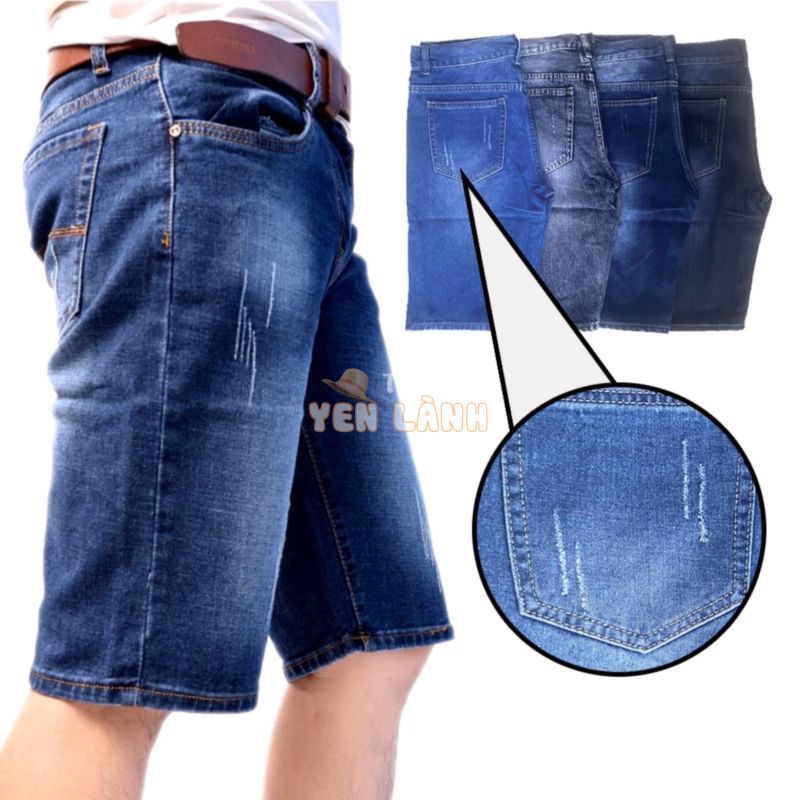 Quần Short Jean Nam THOITRANG24H Mẫu Wash Cào Nhẹ Nhiều Màu Phom Đứng Thời Trang Phù Hợp Hơn Với Người Trẻ