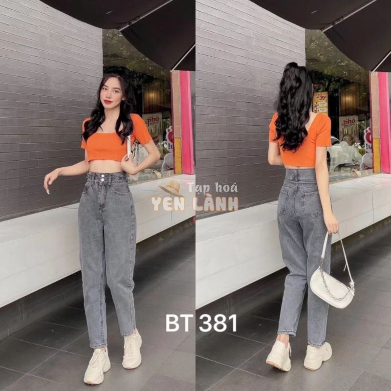 QUẦN BAGGY NỮ , BAGGY LƯNG CAO SIZE ĐẠI ( 38-69KG) MS  381 (38KG-79KG) shop Mộc Jeans 89