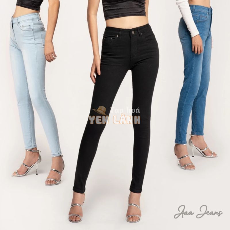 Quần Jean Nữ Lưng Cao Skinny Tôn Dáng Có Nhiều Màu Aaa Jeans