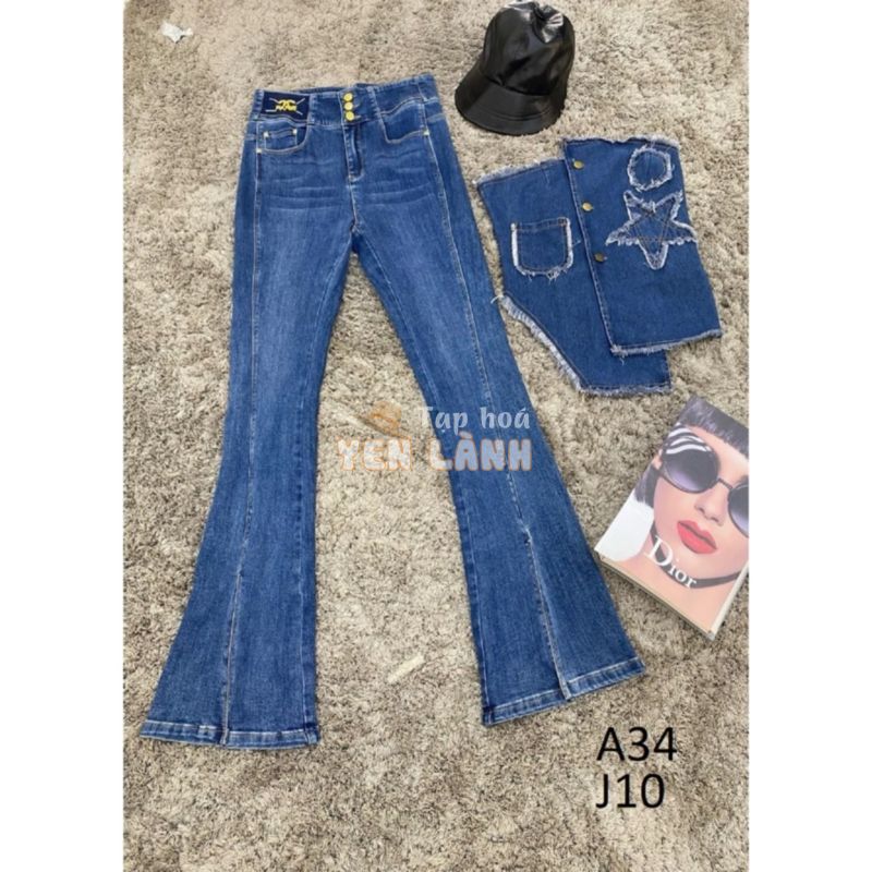 Quần Jeans ống loè Hàn Quốc -J10