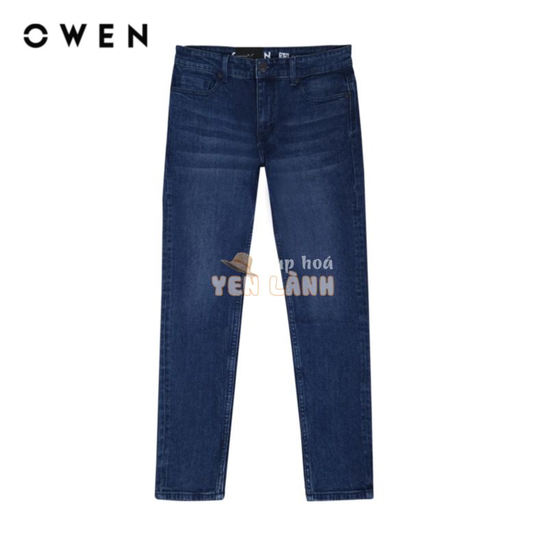 OWEN – Quần jeans Nam dáng Slim Fit màu Xanh chất liệu Cotton spandex – QJS230161