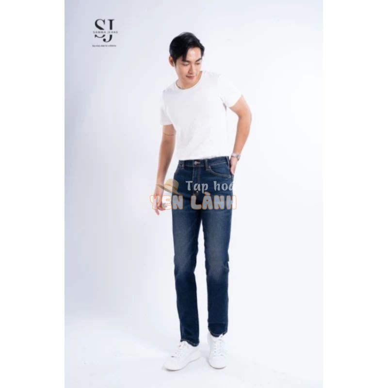 Quần bò Slim Straight Q2 BLUE , quần jean nam, chất liệu Denim co dãn 4 chiều, ống đứng phong cách Hàn Quốc – Samma Jens