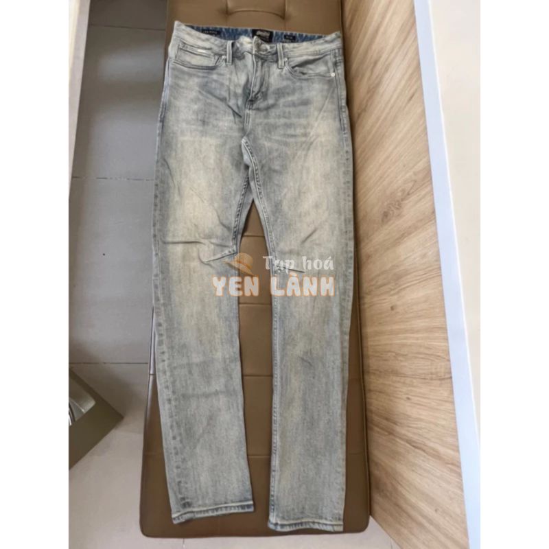 ❤️‍ HÀNG NGON❤️‍  Quần jeans skinny Super Dry màu xanh bạc size 32