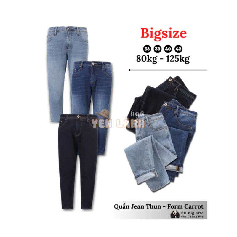 Bigsize 80kg – 125kg | Quần Jean Thun Old Sailor Quần bò ngoại cỡ size to size bự size lớn | PH BIG SIZE | 0119