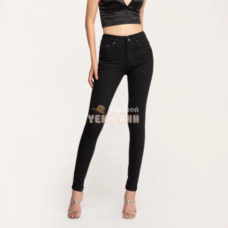 Quần Bò Nữ Lưng Cao Skinny Dài Thương Hiệu AAA JEANS Việt Nam Cao Cấp Chất Mềm Đẹp Siêu Co Giãn Dáng Ôm Thời Trang