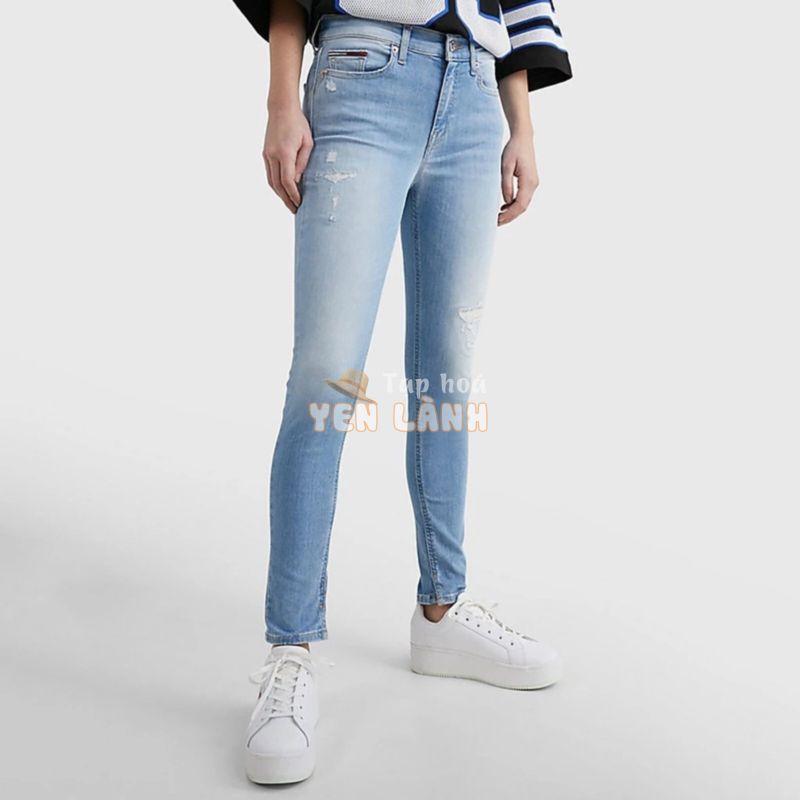 TOMMY HILFIGER – Quần Jeans Nữ Nora Mr Skn Ankl Splt Hem Bg22 DW0DW154851AB